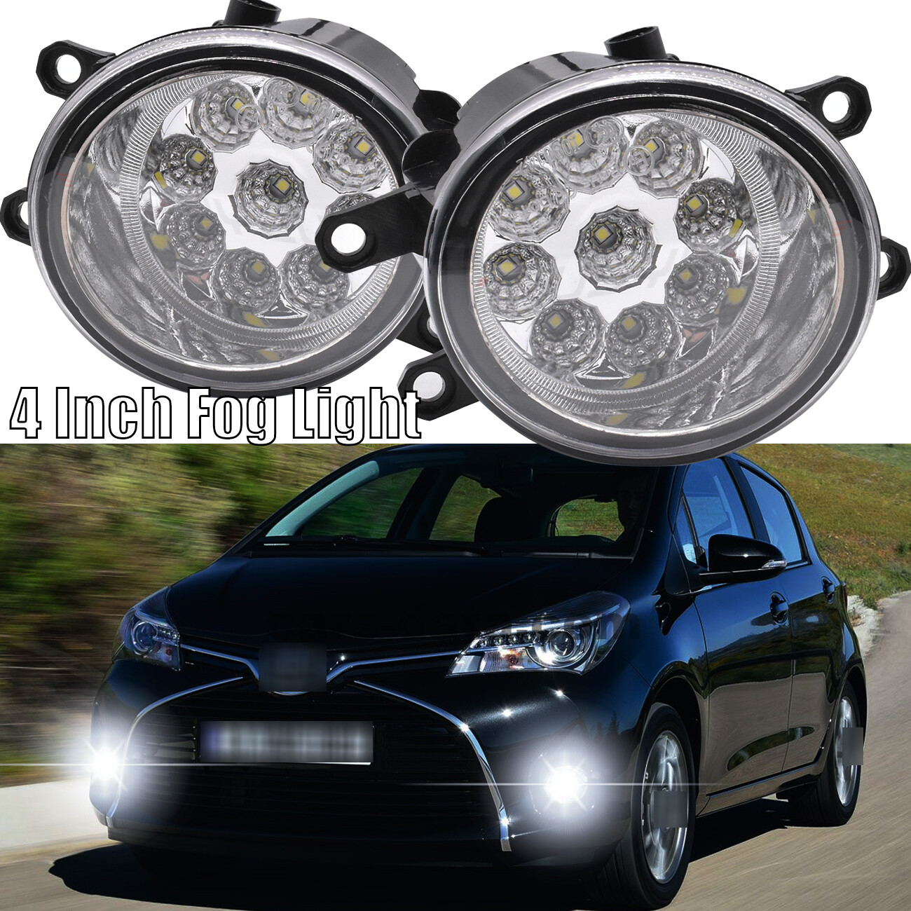 2PCS LED Fog Light Bumper Lamp Left Right Side For Toyota Camry Yaris Lexus RAV4