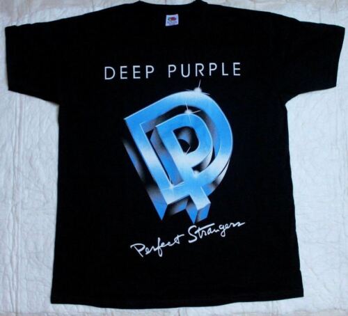 DEEP PURPLE PERFECT STRANGERS 84 T-shirt Black Men S-2345XL - Afbeelding 1 van 5