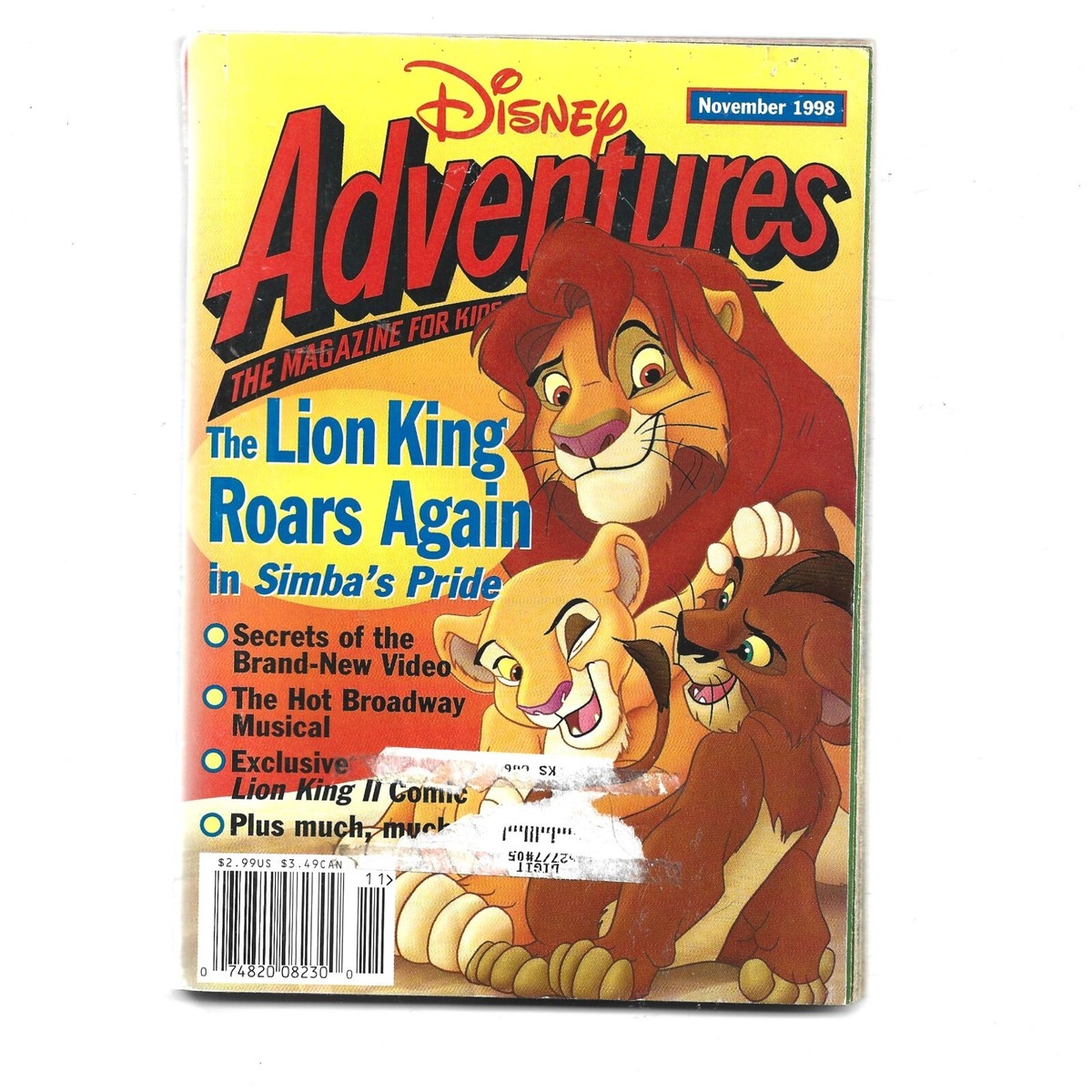 Disney Adventures Magazine Nov1998 The Lion King Roars Again