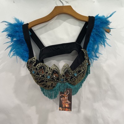 Belly Dancer Burlesque Bra Bustier Sz L Rave Festival Carnival Circ De Solei