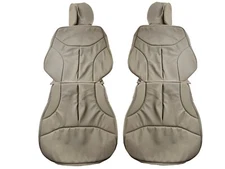 Fits Mercedes W140 S-Class 91-99 PARCHMENT Leather Seat Covers FRONTS & REARS