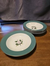 VTG Century Service Corp Semi Vitreous Dinnerware Empire Green Soup Bowl 5