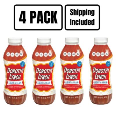 Light and Lean Dorothy Lynch Salad Dressing | Pack of 4 | 16 oz | Gluten Free |