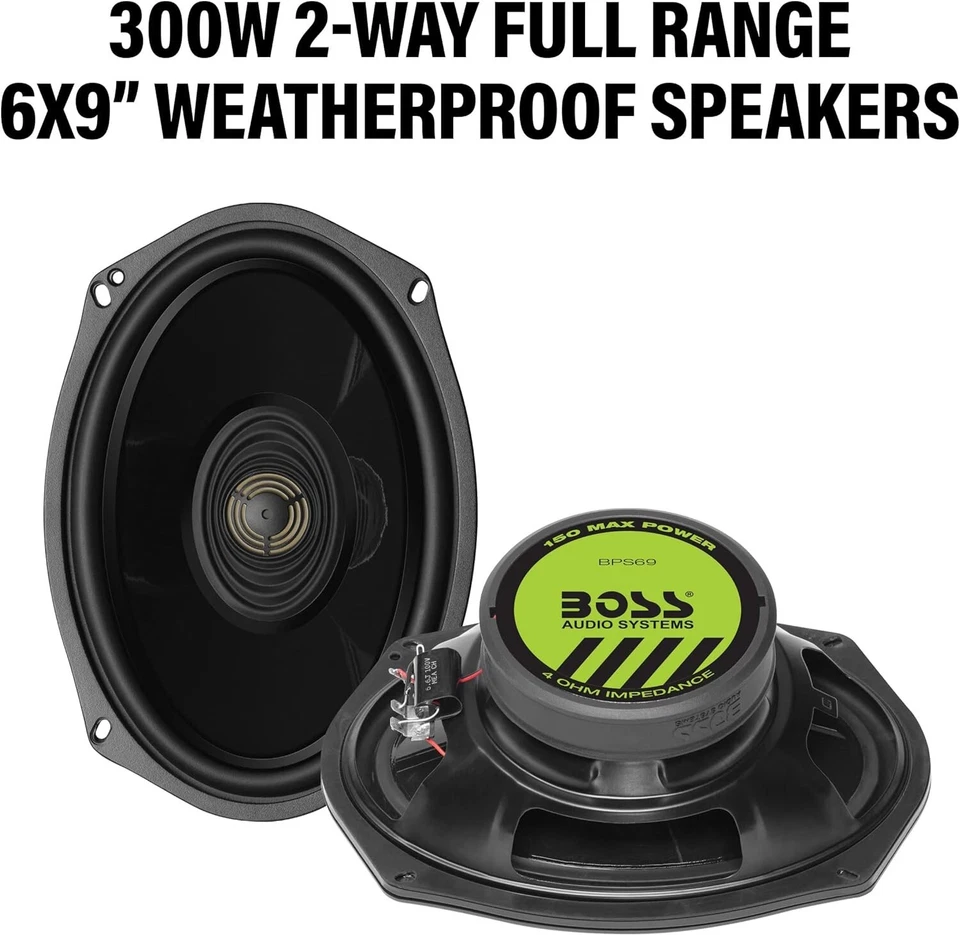 NEW BOSS AUDIO BHD14 REAR SADDLEBAG SPEAKERS KIT 6x9 HARLEY TOURING FLH/T 14-Up - Image 4 of 4