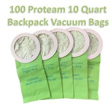 100 Vacuum Bags for Proteam 10 Quart 100331 BackPack