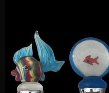 Fish Art Glass Wine Bottle Stoppers Angel Fish Wine Gift Rainbow Blow Fish