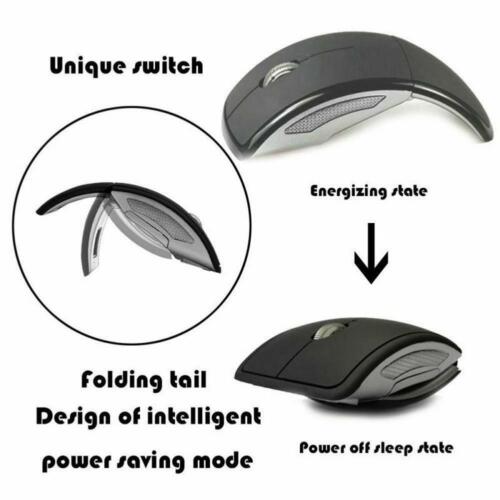 Optical Foldable Wireless 2.4G Mice Mouse USB Receiver For Laptop Se Com PC X6V5 - Afbeelding 1 van 11