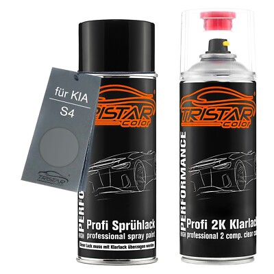 Autolack 2K Spraydosen für KIA S4 Grayish Silver Metallic Steel Silver Metallic