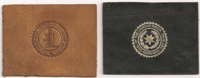 Vintage Seals of Cherokee & Chiekasaw Nations Tobacco  Mini Soft Leather Patches