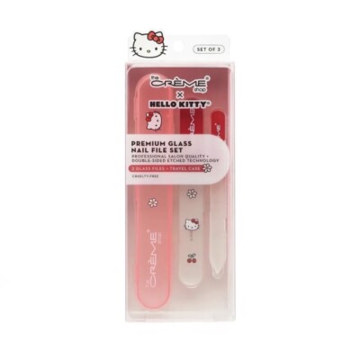 The Creme Shop x Hello Kitty Premium Glas Nagelfeile Set (rot) - Neu im Karton