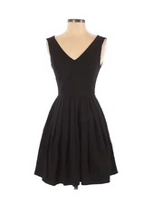 H By Halston Women Black Cocktail Dress 0