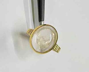 Authentic 4.660 Grams 925 Silver Yellow Gold Plated Ring Natural Rose Quartz Gem SZ 6 US