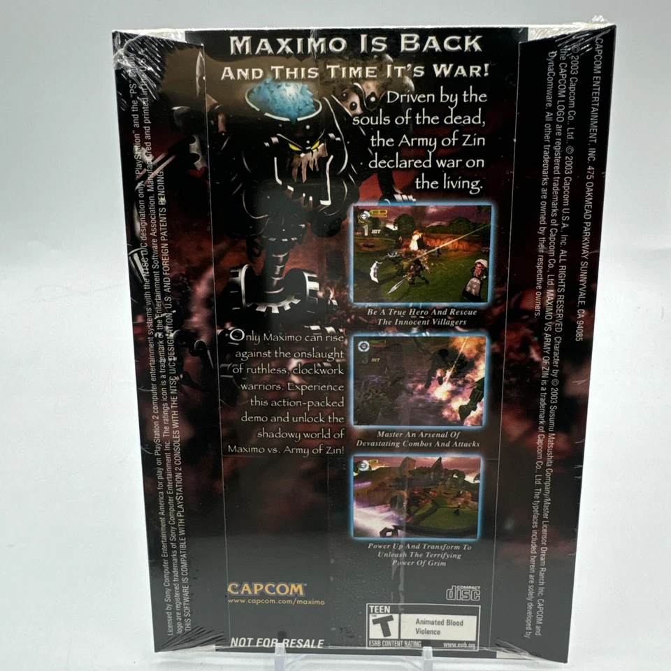 Maximo Vs Army Of Zin Demo Disc PS2 Sony PlayStation 2 Capcom Not For Resale NFR - Image 2 of 2