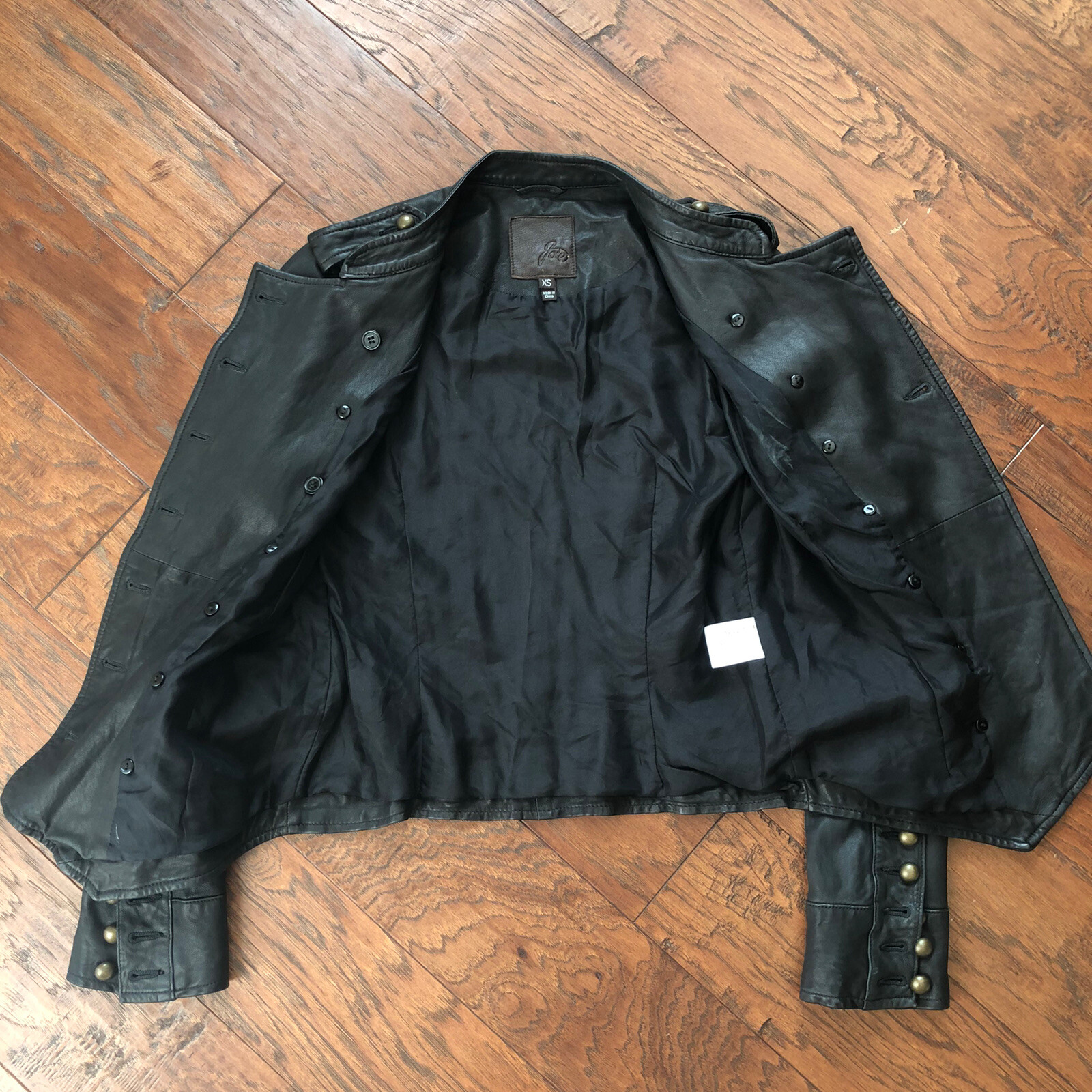 Giacca donna Joie pelle di agnello con fodera in seta doppia fila bottoni XS