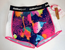Justice Sport Running Short Pink Black Blue Orange Multicolor Size 10 NWT