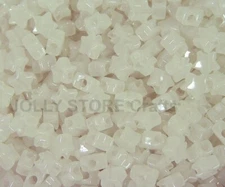 100 Glow in Dark Star shape pony beads crafts DIY jewelry bracelets necklaces