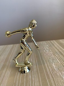Vintage Women's Ladies Bowling League Trophy Top 5" Ready to Mount