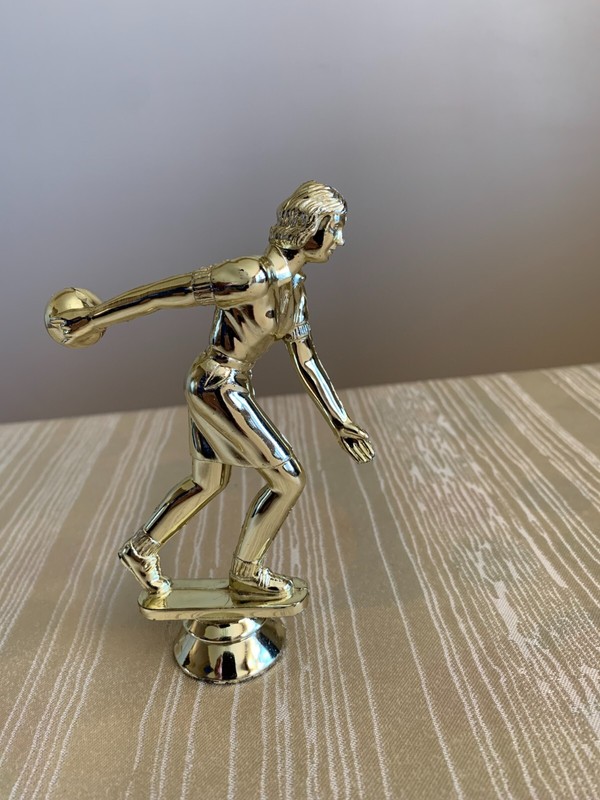 Vintage Women's Ladies Bowling League Trophy Top 5" Ready to Mount