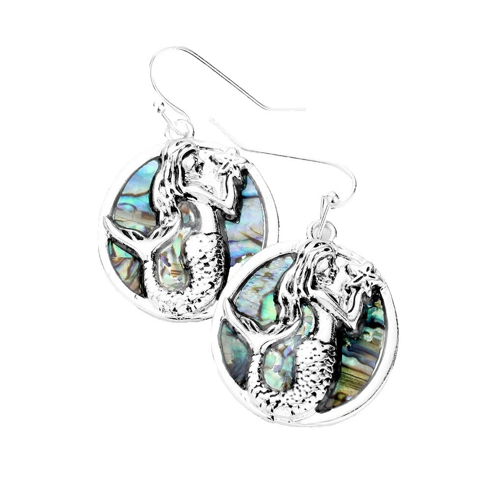 Rodio plateado Pendientes de Moda de Playa