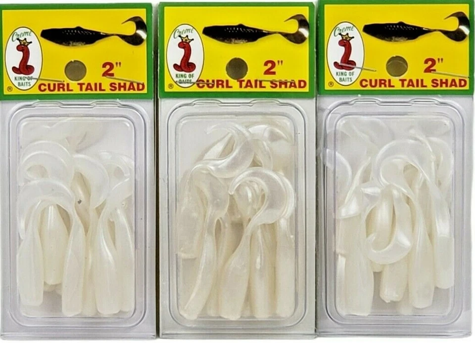 白色珍珠 Shad Minnow 2 英寸 12 包钓鱼诱饵柔软塑料鱼饵鱼 — 第 3/4 张图片