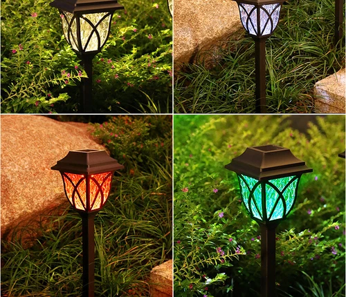 4PCS LED Solar Stake Lights Outdoor Garden Patio Pathway Lights Path Solar Lamp - Bild 22 von 39