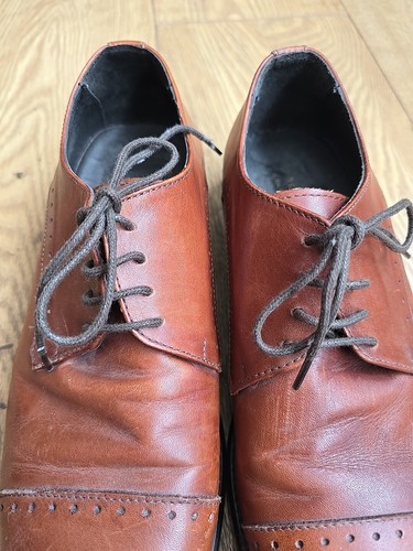 Dino Draghi Mens Tan Leather Lace-up Oxford shoes UK 8 (42) - Picture 4 of 17