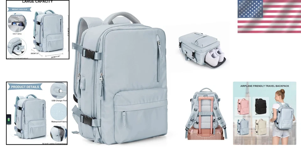 Mochila de viaje multifuncional duradera - Regalo ideal para vacaciones y viajeros Foto 2 de 4