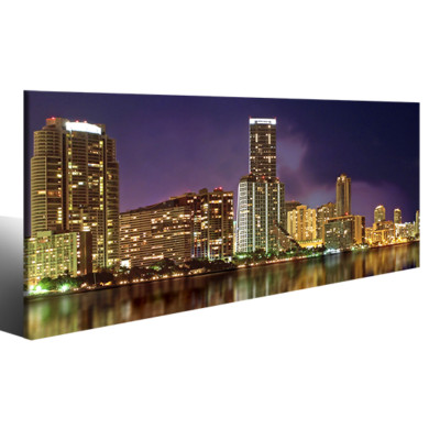 Quadri moderni MIAMI SKYLINE stampa su tela pronta intelaiata TOP 
