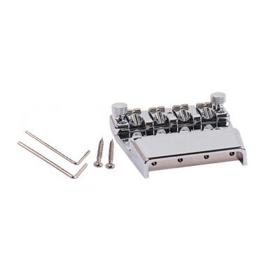 18mm Adjustable Chrome 4 String Bass Bridge Saddle For Rickenbacker Guitar Parts