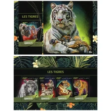 Tigers Stamp Bundle of 2 Panthera Tigris Altaica Souvenir Sheet MNH #1309-1312