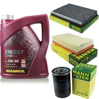 MANN-FILTER Inspektionspaket 5L Mannol Energy Combi Ll 5W-30 FüR Vw Passat