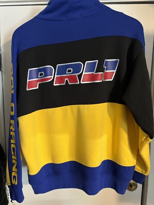 Polo Ralph Lauren 92 Rl Racing Funnel Neck Color Blocked Fleece Sz