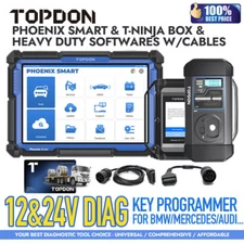 TOPDON Phoenix SMART&T-ninja Box&24V HD Advanced Diagnostic Tool KEY Programming