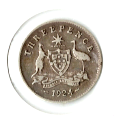 Coin Australia 3 Pence 1924 KM24, silver | eBay