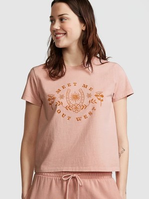 Victoria Secret Camiseta De Algodon Para Dormir Conjunto De Pijama