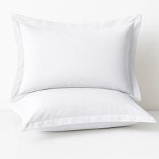 2 Pack Pillow Shams King Size 20x36 600 Thread 20" X 36" Pack of 2 , White