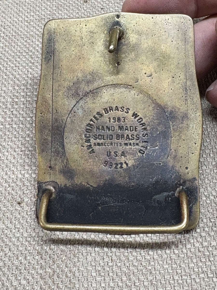 The Tanner Companies Belt Buckle Solid Brass 1983 Yuma Parker View 5