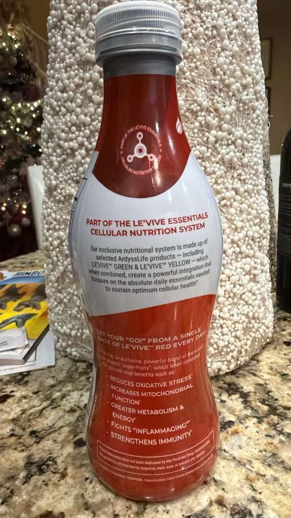 Le’Vive Red Juice 25.37 fl oz – Acai & Goji Detox Drink with Noni & Pomegrana...