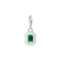 Thomas Sabo Charm-AnhäNger Damen GrüNer Stein Silber 1917-496-6