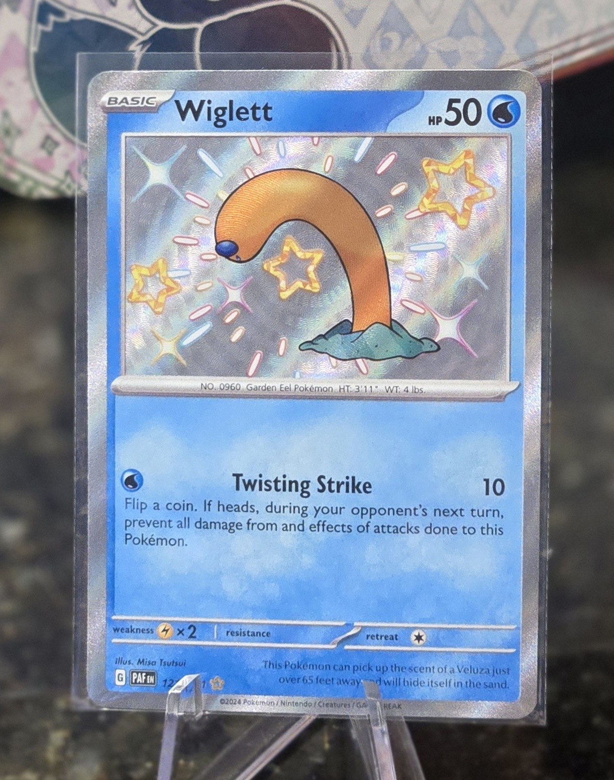 Wiglett 121/091 - Paldean Fates - Shiny Rare - Near Mint
