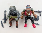 TMNT Bebop & Rocksteady 1988 Figures Playmates Vintage 80s Hard Head