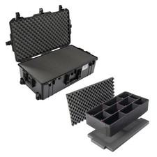Pelican 1615AirWF Wheeled Hard Case with Foam Insert, Black, Bundle with TrekPak