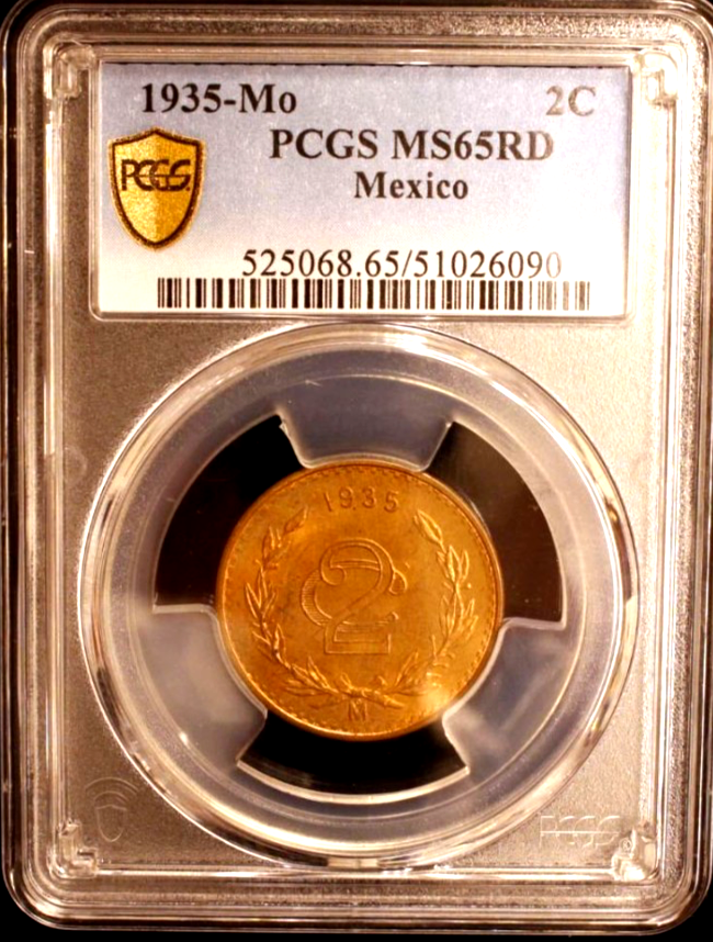 1935 MO Mexico 2 Centavos PCGS MS 65 RD, KM-419, Red | eBay