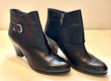 Tamaris Black Leather Booties, size 40