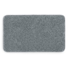Basic Polyester Bath Rug, Grey, 24 in x 40 in