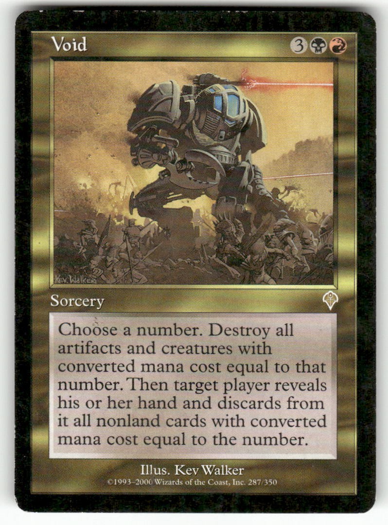Void 287 Rare Invasion Magic: The Gathering Lightly Played