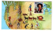 #2869 Legends Bill Tilghman 1994 FDC - Robert E. D'Spain Hand-Painted Tucson AZ