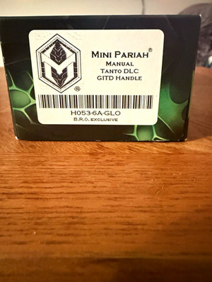 Heretic Knives Mini Pariah Manual Tanto DLC G10 Button Lock Ambi Pocketknife