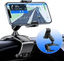 Car Dashboard Phone Clip Holder, 360 Rotating Dash Steering Wheel Cell Phone Cl