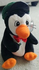 Coca Cola Collectible 1997 Bean Bag Plush Penguin in Delivery Cap Rare Stuffed